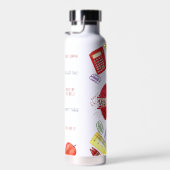 かわいいパーソナライズされた先生新学期リンゴ ウォーターボトル (右面)