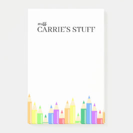 かわいいパーソナライズされた先生 ポストイット