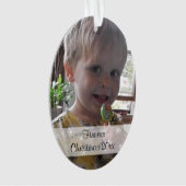 かわいいパーソナライズされた写真クリスマス記念の品 オーナメント (正面)