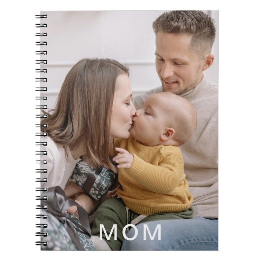 かわいいパーソナライズされた写真ママ ノートブック (正面)