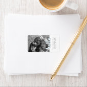 かわいいパーソナライズされた写真住所 シール |こんにちは (インサイチュ)