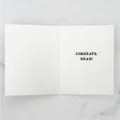 かわいいパーソナライズされた卒業カード カード (内部)