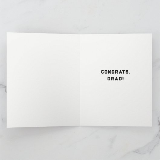 かわいいパーソナライズされた卒業カード カード (内部)