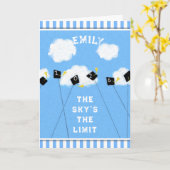 かわいいパーソナライズされた卒業 カード (黄色い花)