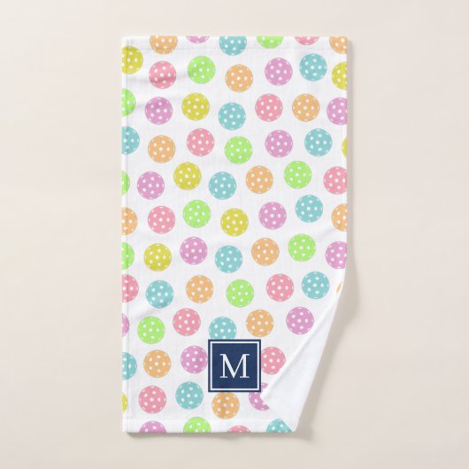 かわいいパーソナライズされた名前のピックボール ハンドタオル (ハンドタオル)