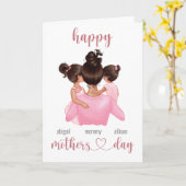 かわいいパーソナライズされた名前をカスタムするハッピーマザーズ カード (黄色い花)