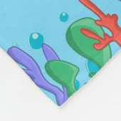 かわいいパーソナライズされた名前シャーク海シーライフキッズ フリースブランケット (角)