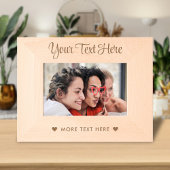 かわいいパーソナライズされた名前文字タイポグラフィスクリプト レーザー彫刻フレーム