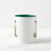 かわいいパーソナライズされた妖精のクリスマスプレゼント マグカップ (中央)