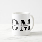 かわいいパーソナライズされた子の名前ママ コーヒーマグカップ (正面右)