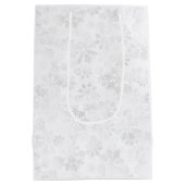 かわいいパーソナライズされた子犬とサンタの抱き枕 ミディアムペーパーバッグ (裏面)