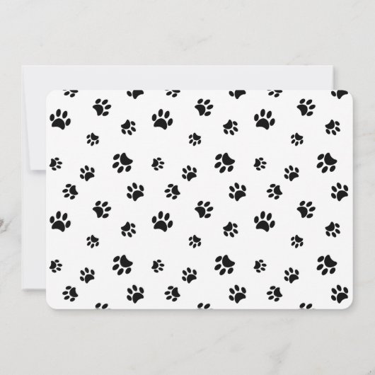 かわいいパーソナライズされた子犬の誕生日パーティー 招待状 (裏面)