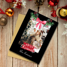 かわいいパーソナライズされた家族の写真ガーランドクリスマス