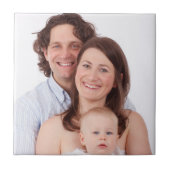 かわいいパーソナライズされた家族の写真 タイル (正面)
