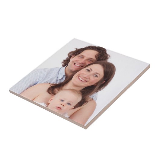 かわいいパーソナライズされた家族の写真 タイル (側面)