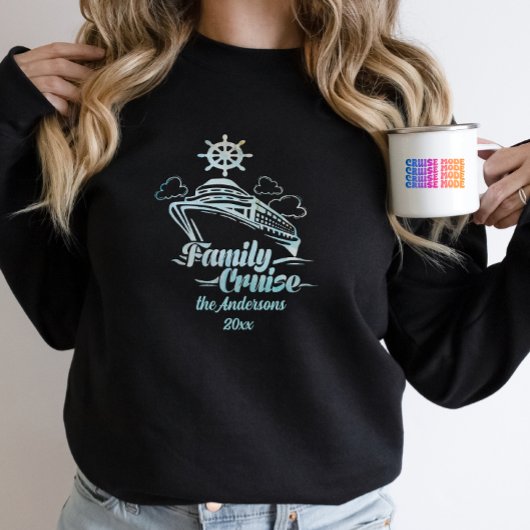 かわいいパーソナライズされた家族向けクルーズ船家族旅行 Tシャツ