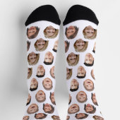 かわいいパーソナライズされた家族顔4枚フォトソックス ソックス (上部)