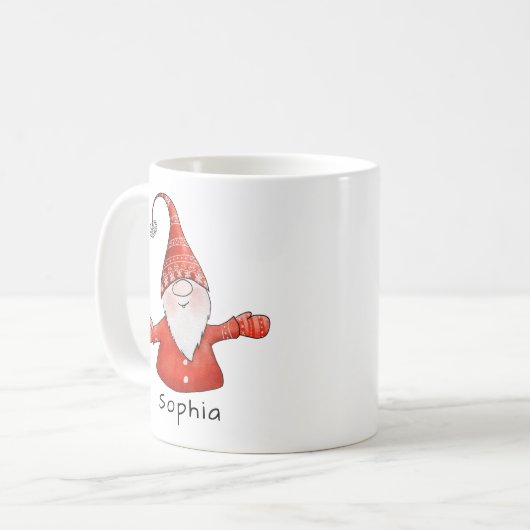 かわいいパーソナライズされた格言レッドクリスマス コーヒーマグカップ (正面左)