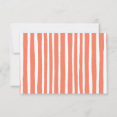 かわいいパーソナライズされた桃フォトフラット サンキューカード (裏面)