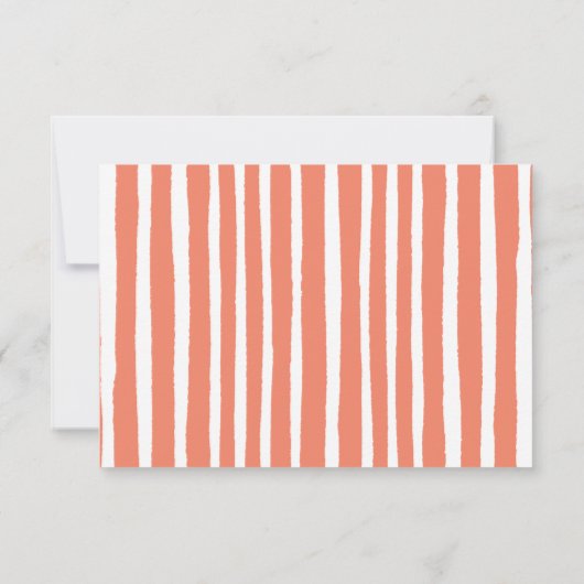 かわいいパーソナライズされた桃フォトフラット サンキューカード (裏面)