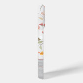 かわいいパーソナライズされた水彩フローラウッドモノグラム Case-Mate iPhoneケース (裏面 / 右)