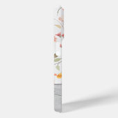 かわいいパーソナライズされた水彩フローラウッドモノグラム Case-Mate iPhoneケース (裏面 / 右)