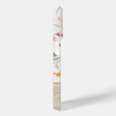 かわいいパーソナライズされた水彩フローラウッドモノグラム Case-Mate iPhoneケース (裏面 / 右)