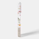 かわいいパーソナライズされた水彩フローラウッドモノグラム Case-Mate iPhoneケース (裏面 / 右)