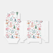 かわいいパーソナライズされた水彩華クリスマス フェイバーボックス (折り畳みなし)