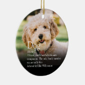 かわいいパーソナライズされた犬の写真の定義 セラミックオーナメント (右)