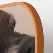 かわいいパーソナライズされた犬の写真 ピックルボールラケット (左詳細)