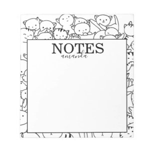 かわいいパーソナライズされた猫たち ノートパッド