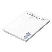 かわいいパーソナライズされた猫と名前の追加 ノートパッド (回転)