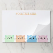 かわいいパーソナライズされた猫好き ペーパーパッド (折り畳み)