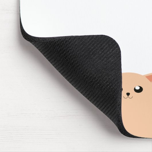 かわいいパーソナライズされた猫好き マウスパッド (コーナー)