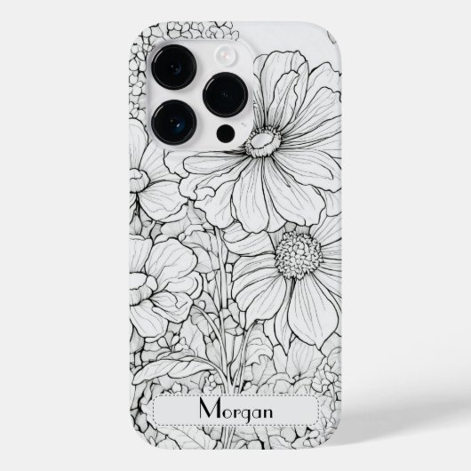 かわいいパーソナライズされた白フローラ野草 Case-Mate iPhoneケース (裏面)
