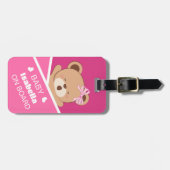 かわいいパーソナライズされた眠いベビーベアーラゲッジタグ ラゲッジタグ (正面横)