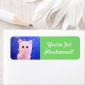 かわいいパーソナライズされた緑のスタイリッシュフォトメール ラベル (インサイチュ)