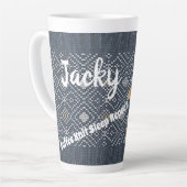 かわいいパーソナライズされた編み物ギフトアイディア カフェラテマグ (左アングル)