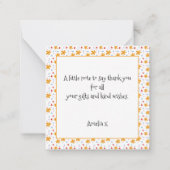 かわいいパーソナライズされた花 ノートカード (裏面)