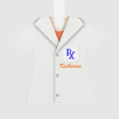 かわいいパーソナライズされた薬剤師 オーナメント (裏面)