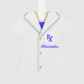 かわいいパーソナライズされた薬剤師 オーナメント (裏面)