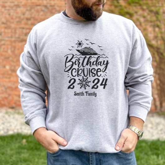 かわいいパーソナライズされた誕生日クルーズシップファミリー Tシャツ