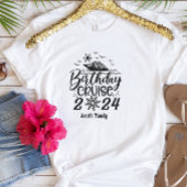 かわいいパーソナライズされた誕生日クルーズシップファミリー Tシャツ