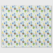 かわいいパーソナライズされた誕生日ボーイ ラッピングペーパー (フラット)