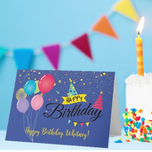 かわいいパーソナライズされた誕生日 カード