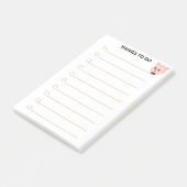 かわいいパーソナライズされた豚の仕事 ポストイット (アングル)