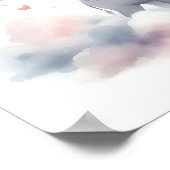 かわいいパーソナライズされた象ポスタープリント ポスター (角)