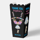 かわいいパーソナライズされた赤ちゃんシャワーお願いボックス フェイバーボックス (裏面)