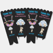 かわいいパーソナライズされた赤ちゃんシャワーお願いボックス フェイバーボックス (見開き)